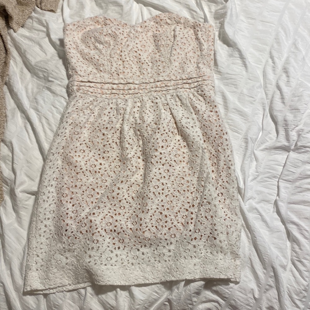 pink white dress